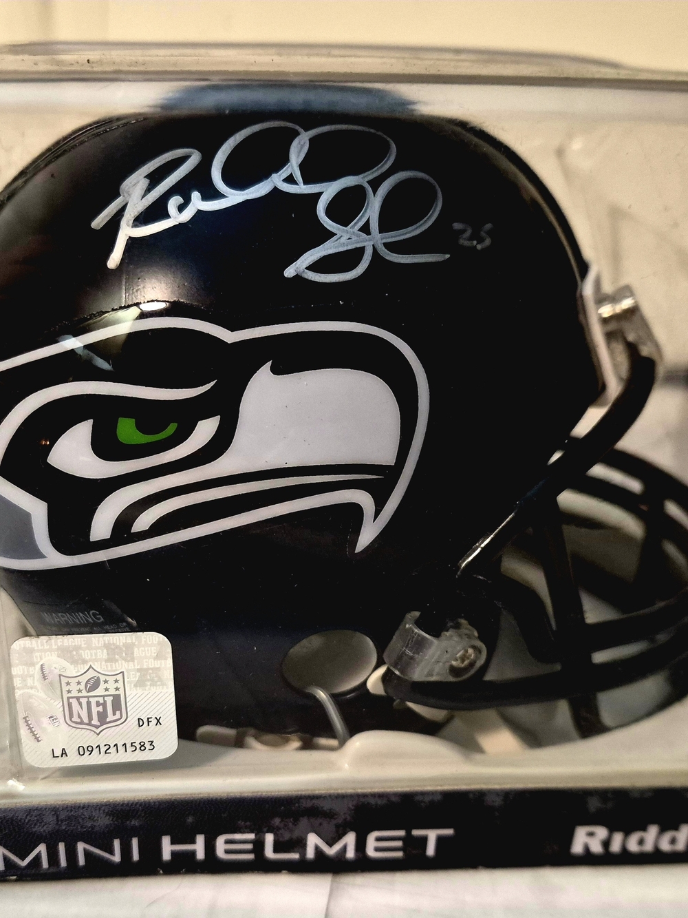 Richard Sherman Autographed Seattle Seahawks Mini Helmet (NFL Holo)